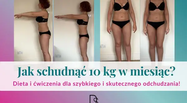 Kobieta pokazuje metamorfozę sylwetki, inspirując do tego, jak schudnąć 10 kg. Dieta i ćwiczenia kluczem do sukcesu.