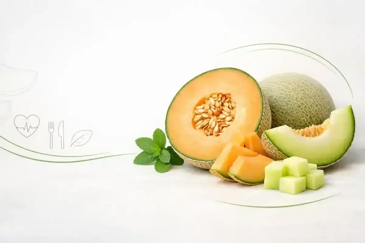 Kuszące kawałki melona, ukazujące jego soczyste wnętrze i liczne nasiona. Odkryj zdrowe melon właściwości.